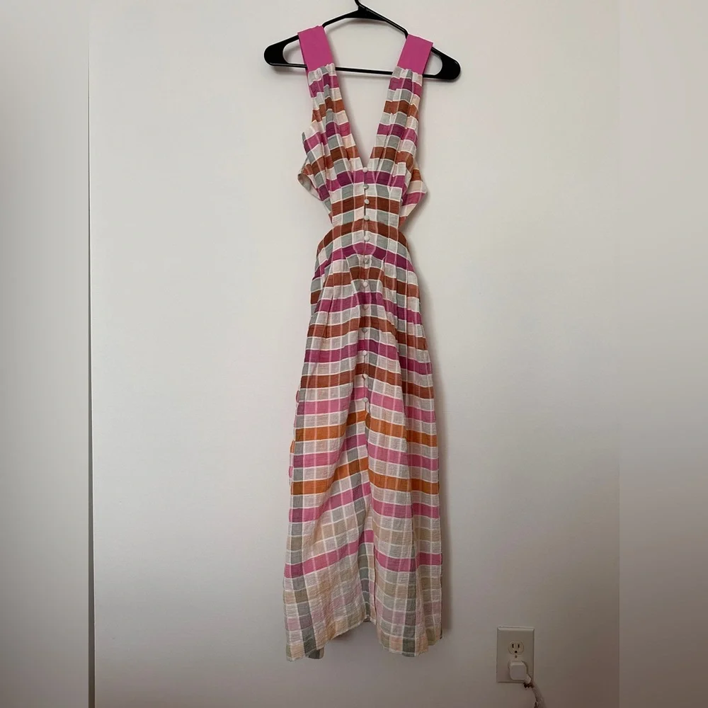 Anthropologie Maeve Ombré Plaid Midi Sundress- NWOT - Picture 5 of 7